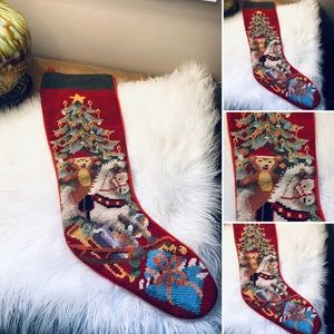 🦋2/$10 3/$15 4/$18 5/$20 Vintage Needlepoint Stocking